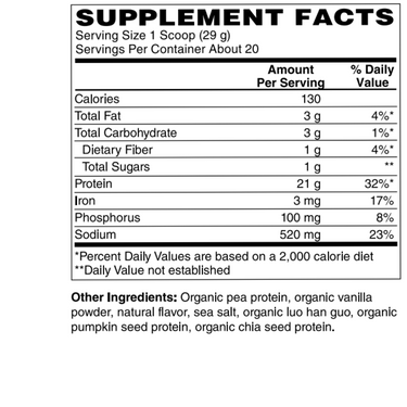 ORGANIC PLANT BASED PROTEIN